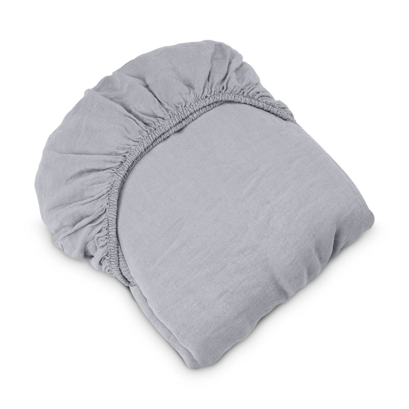 Spannbettlaken Álom aus Hanf Navy / Blau