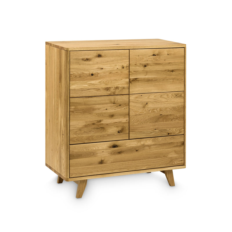 Puristische Mid-Century Kommode aus Wildeiche 