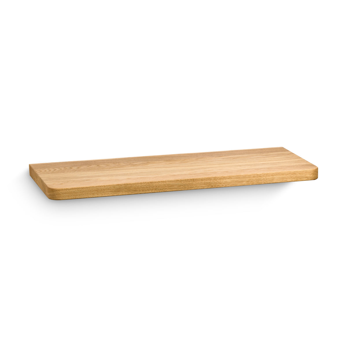 Stabiles Wandboard aus Eiche mit runden Ecken