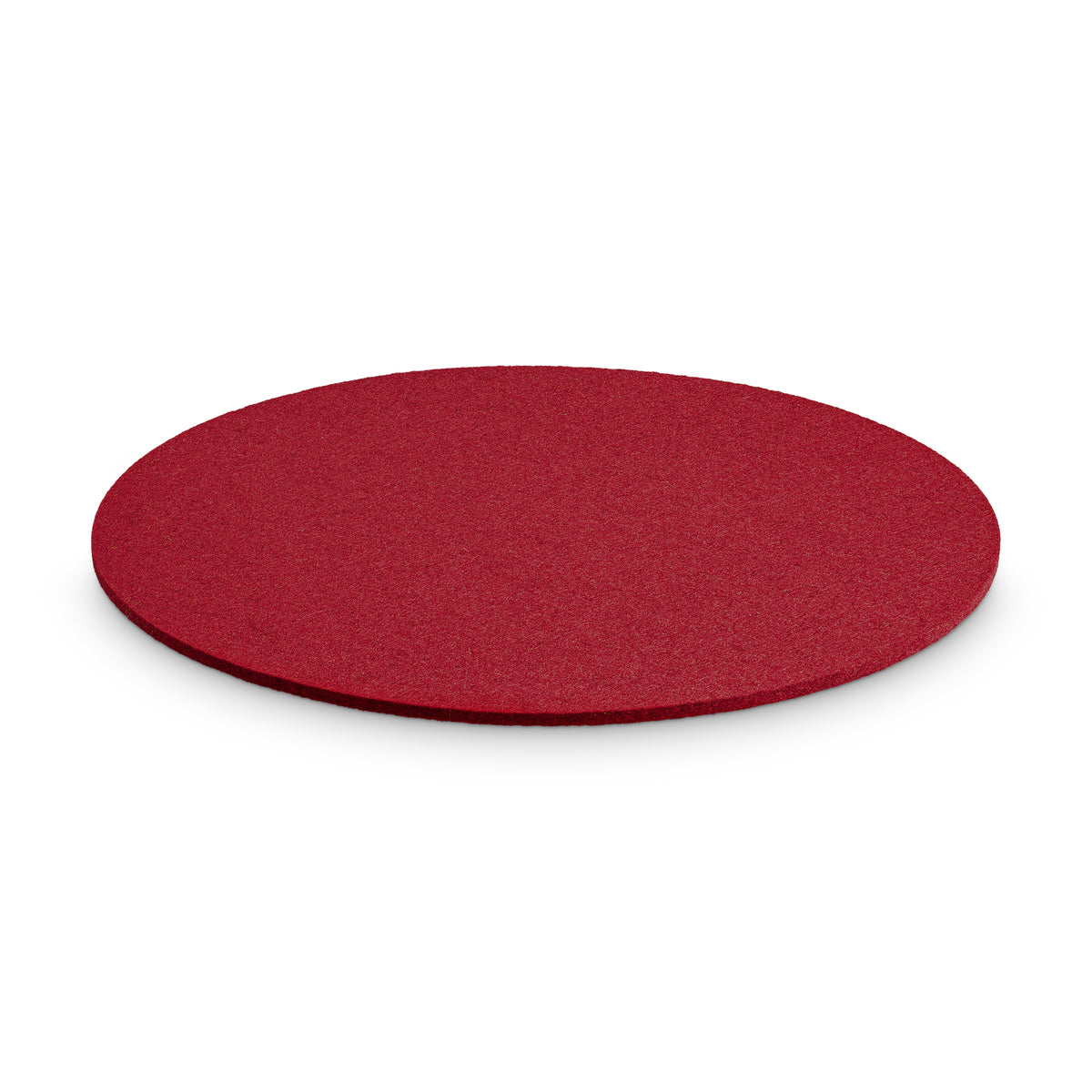 Runde Sitzauflage aus hochwertiger Merino-Schafwolle in Rot
