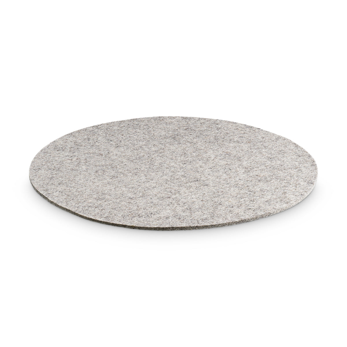 Runde Sitzauflage aus hochwertiger Merino-Schafwolle in Grau