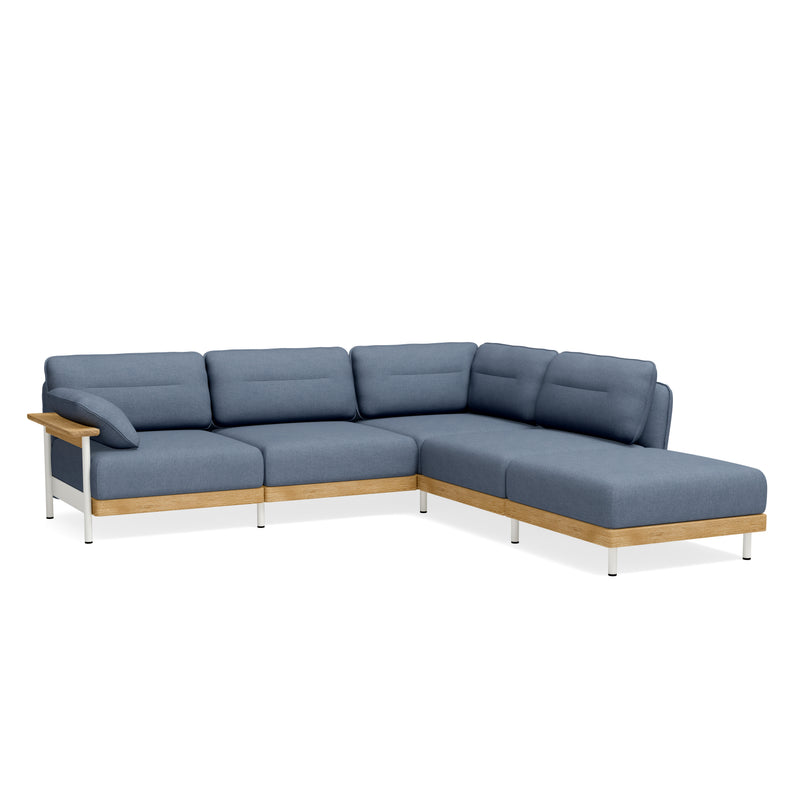 Ecksofa mit Pouf