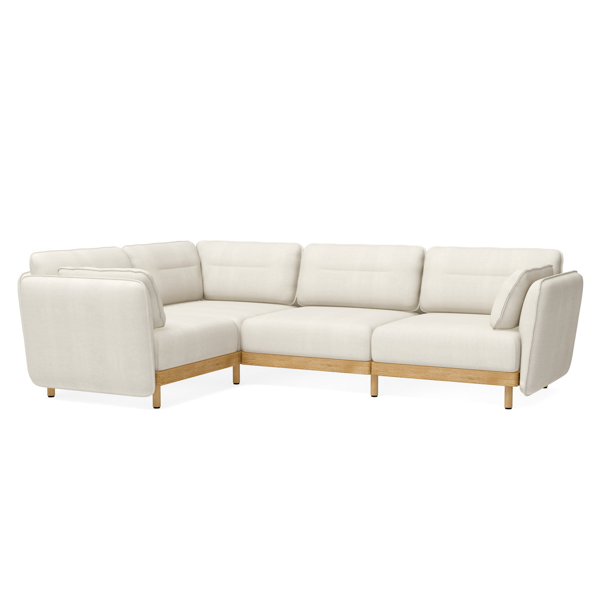 Großes Ecksofa mit weichen Armlehnen
