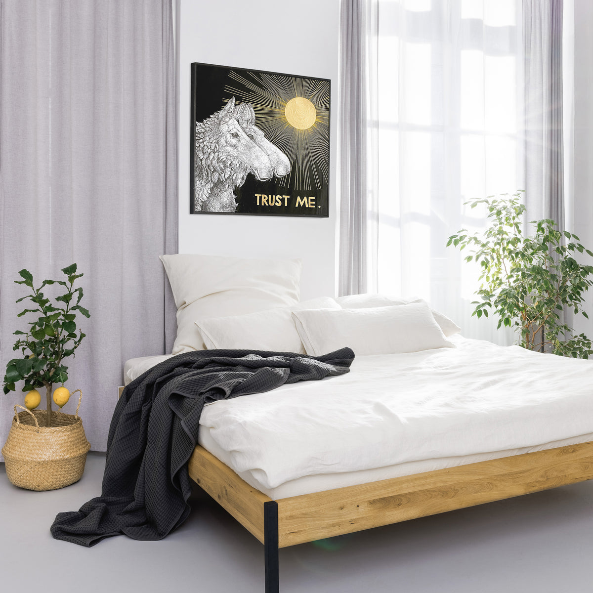 Acryl auf Leinwand kombiniert mit Graphite Elementen Tanja Deschner