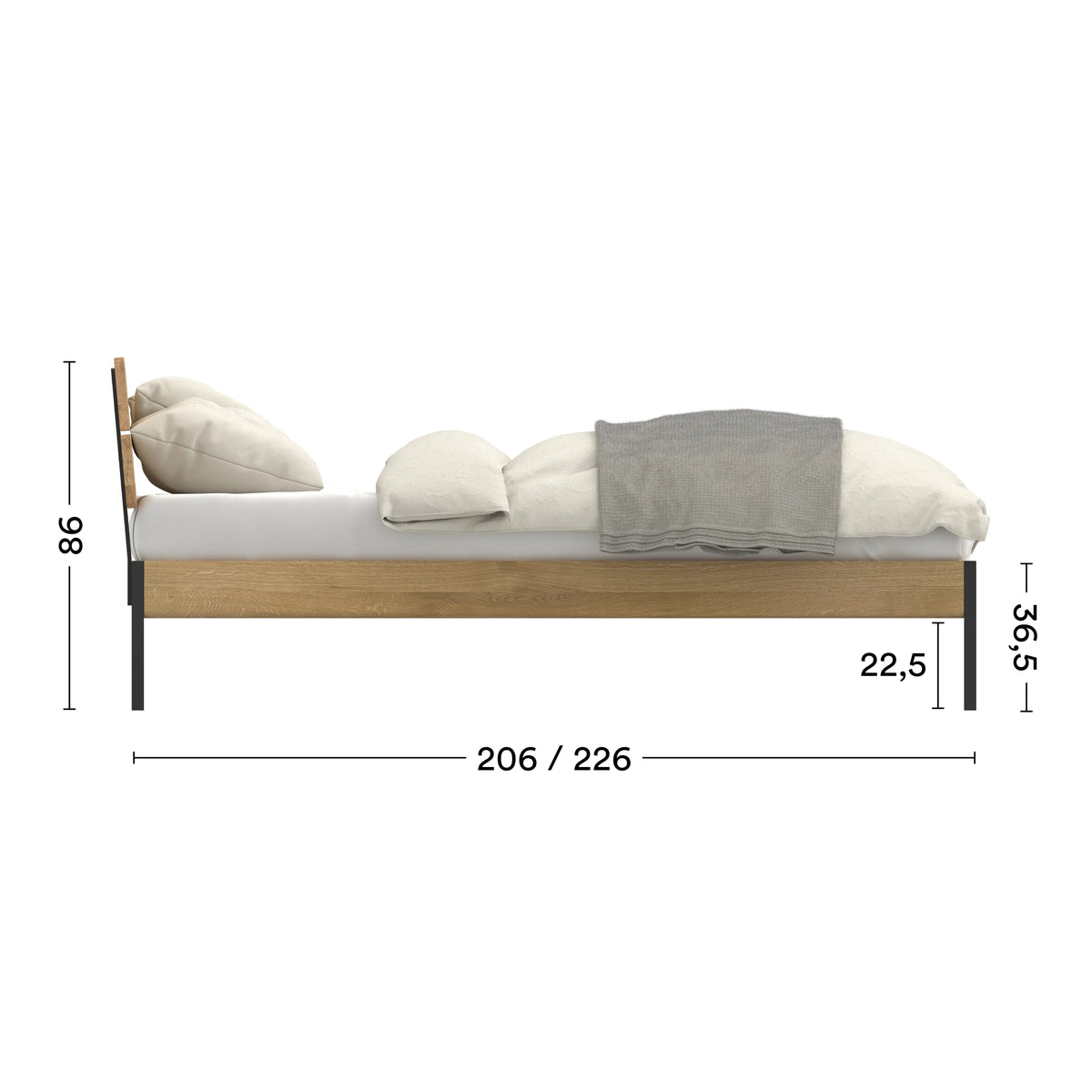 Maße Bett Luna Comfort