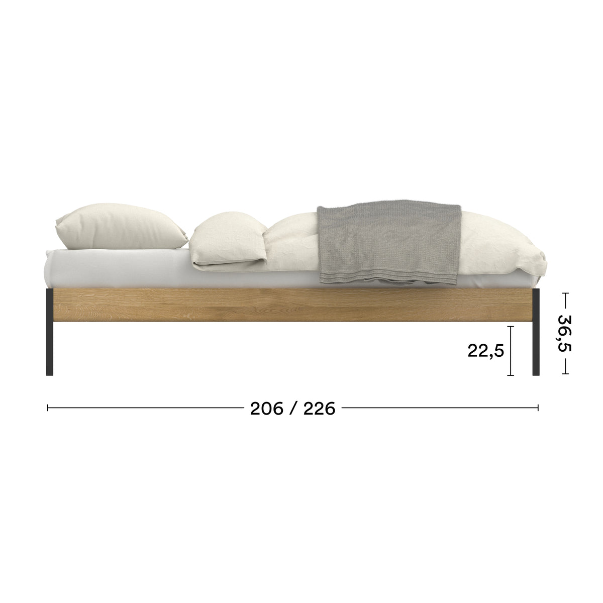Maße Bett Luna Minimal