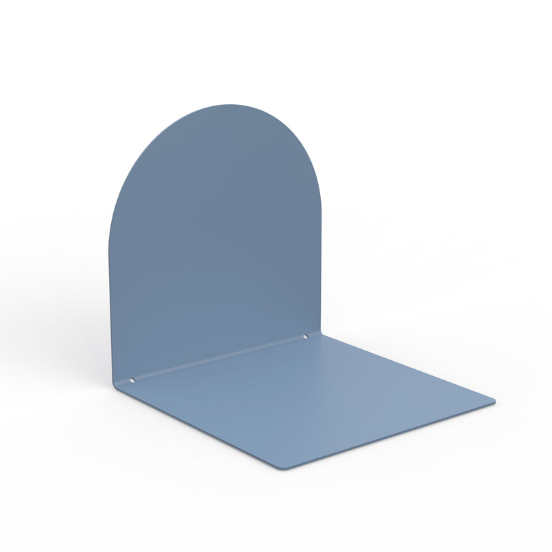 Buchstütze Metall blau rund und eckig