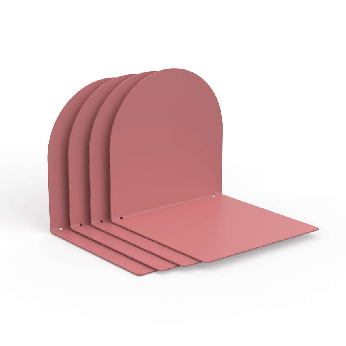 Buchstütze Metall pink rund und eckig 4x