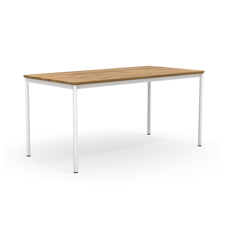 Minimalistischer Schreibtisch Mira Weiß Wildeiche