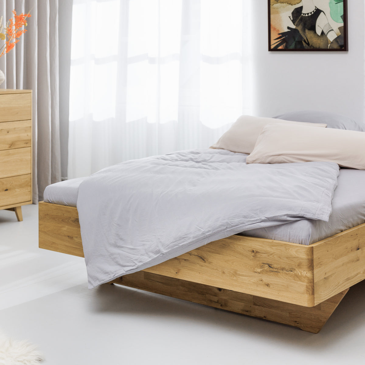 Designbett Schöneberg aus Wildeiche