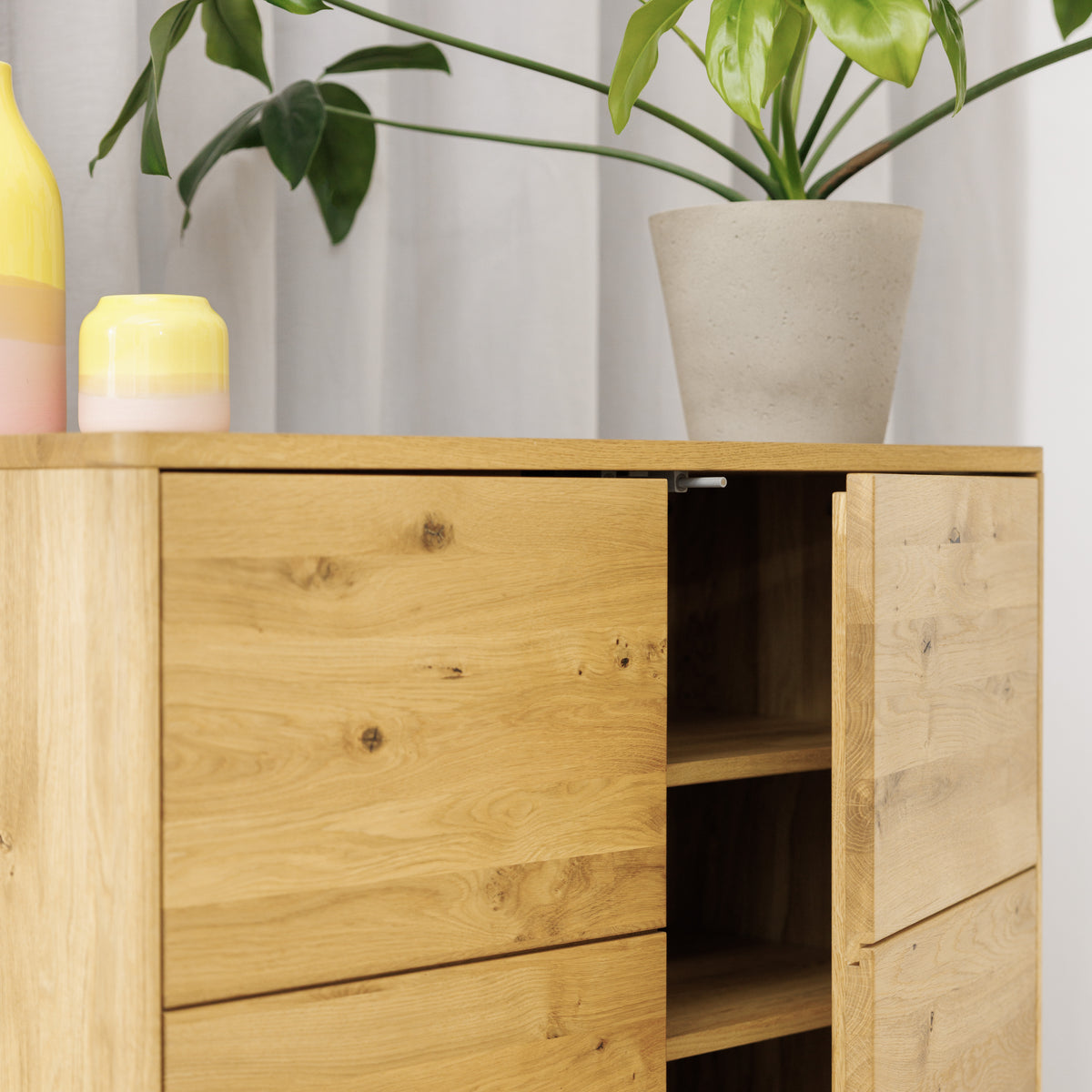 Design Kommode Eiche Push to open