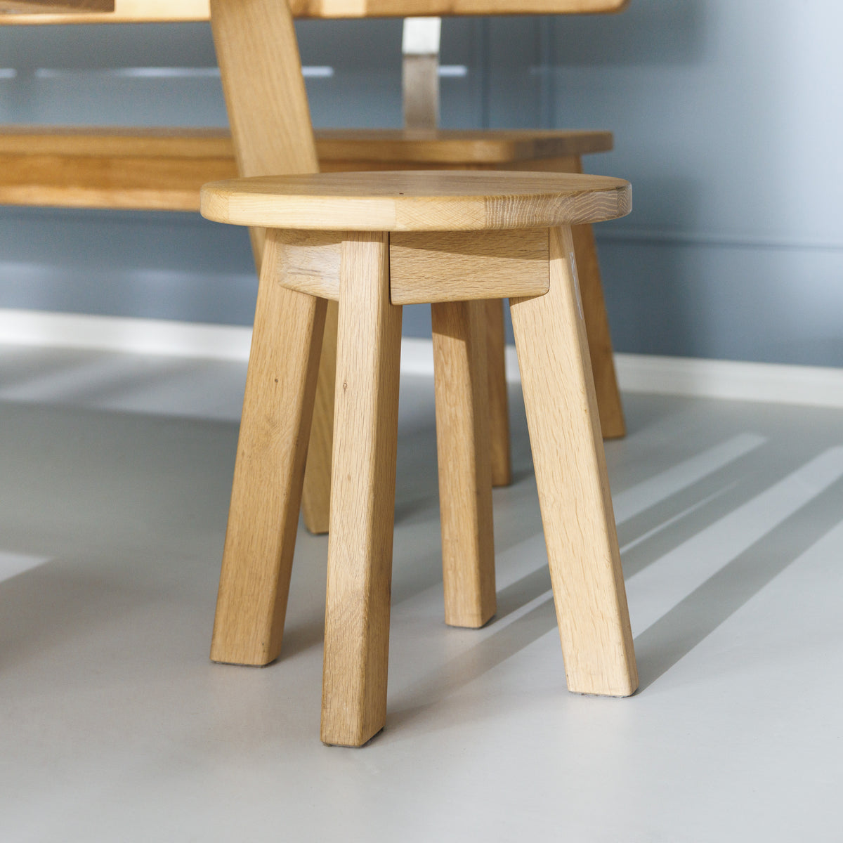 Hocker aus Massivholz Eiche