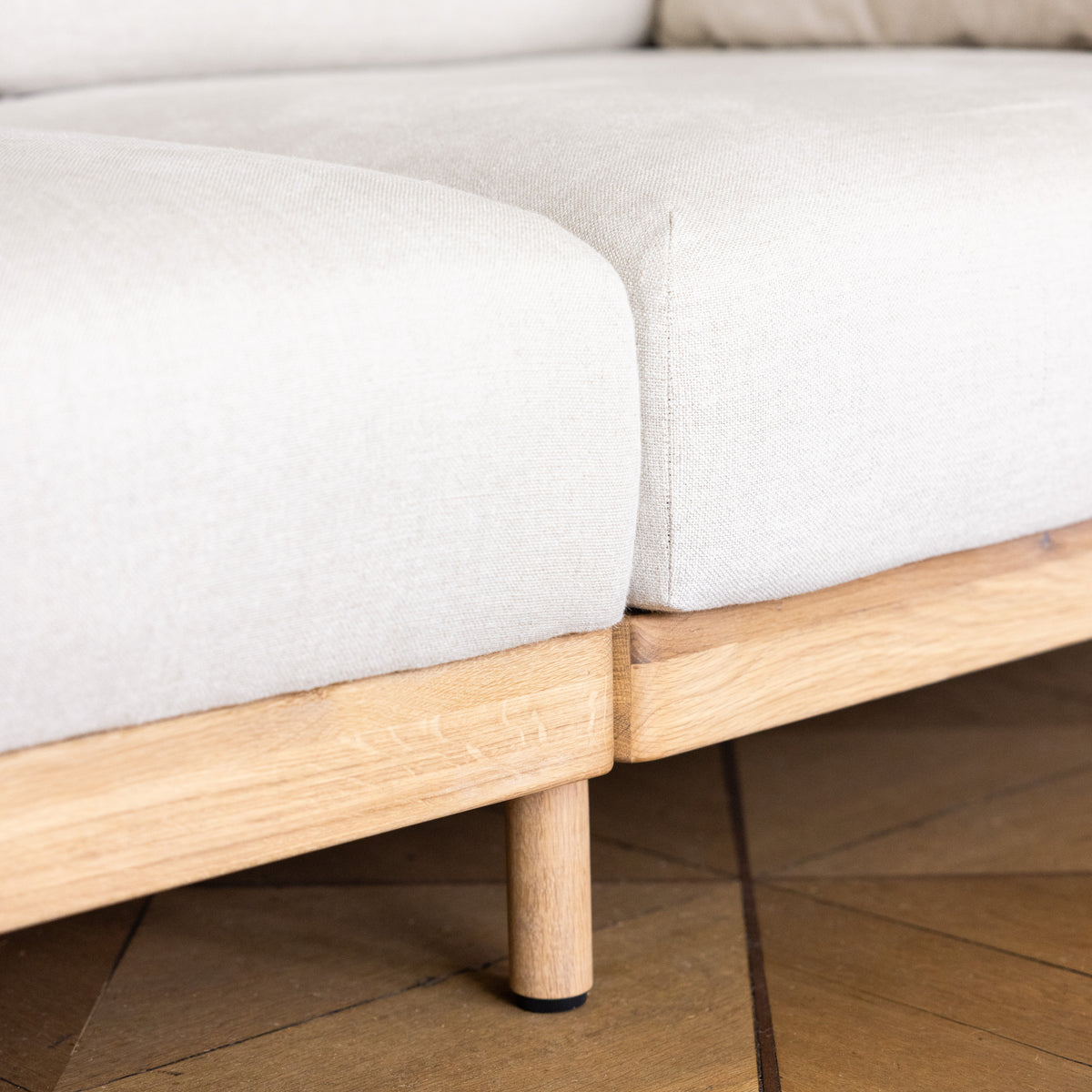 Sofa Eiche Leinen