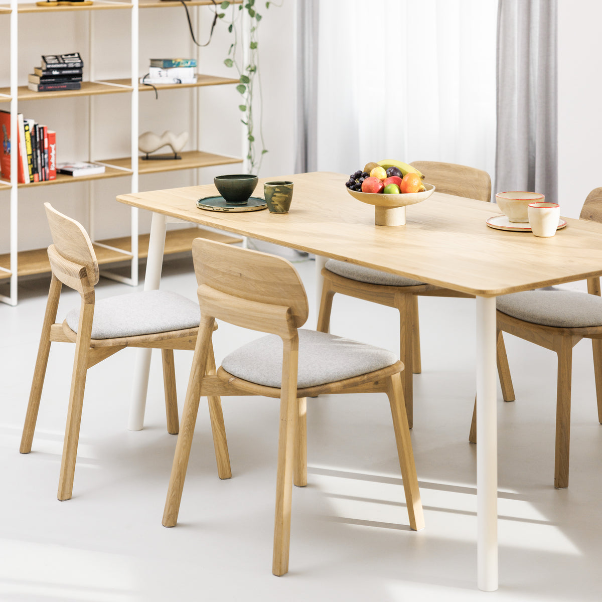Design Esstisch helle Eiche