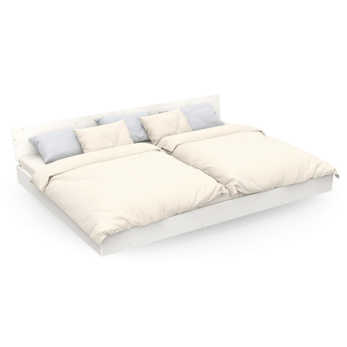 Familienbett 240x200 weiß mit Kopfteil