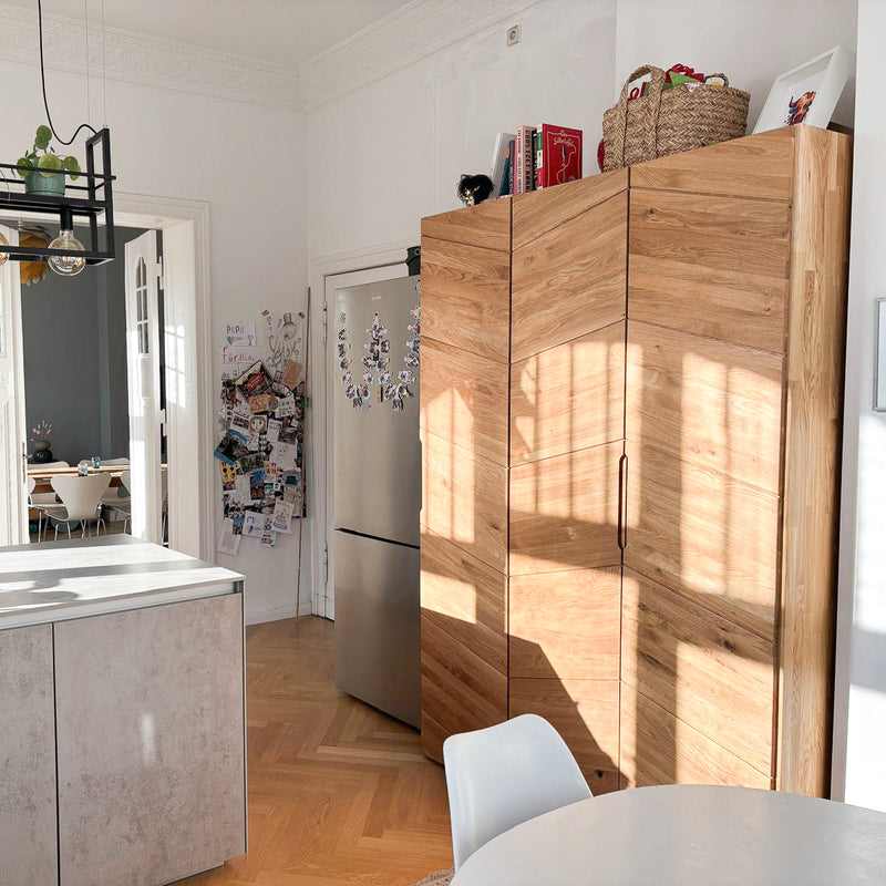 Küchenschrank Eiche Massivholz