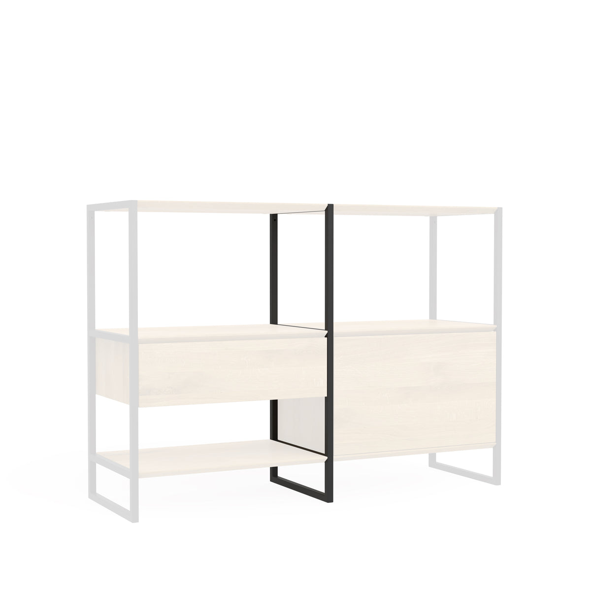 Regalmodul Wega Center 900 schwarz Beispiel