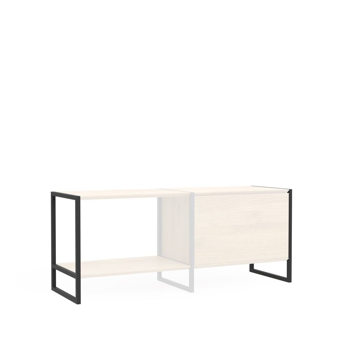 Regalmodul Wega Frame 520 schwarz Beispiel