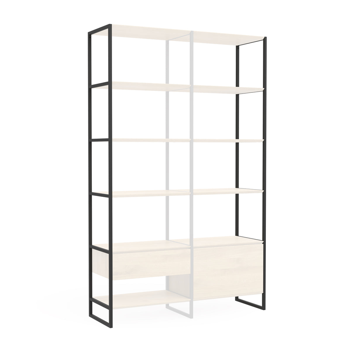Regalmodul Wega Frame 2000 schwarz Beispiel