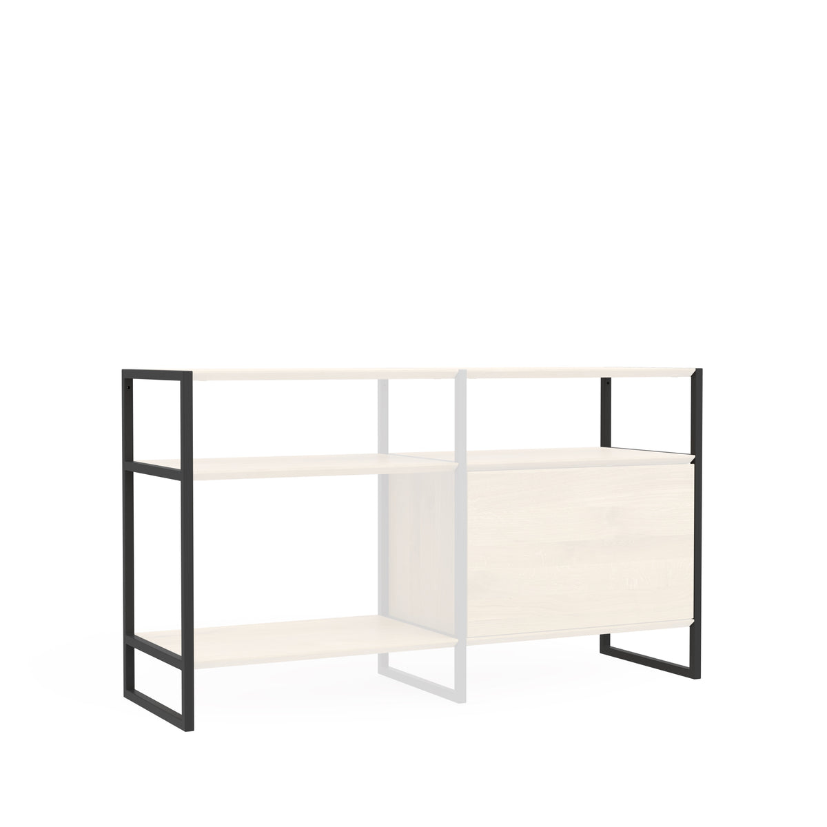 Regalmodul Wega Frame 720 schwarz Beispiel