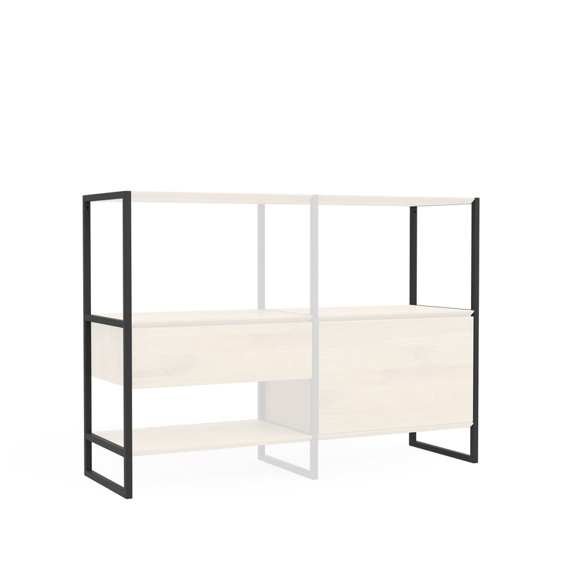 Regalmodul Wega Frame 900 schwarz Beispiel