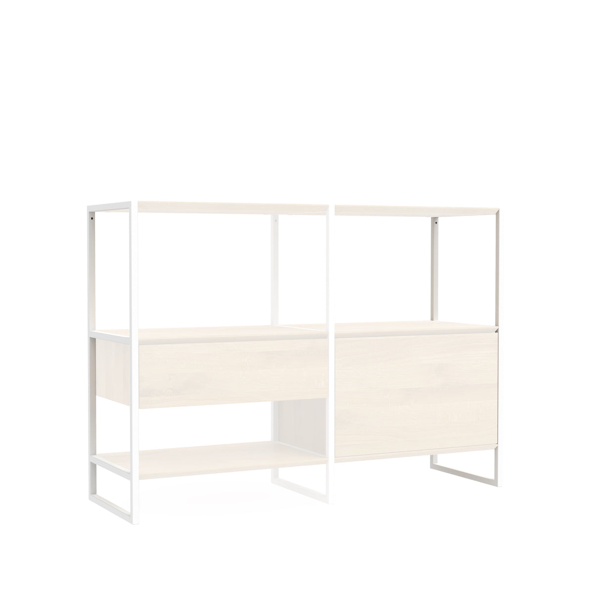 Regalmodul Wega Frame 900 weiß Beispiel