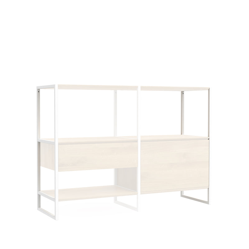 Regalmodul Wega Frame 900 weiß Beispiel