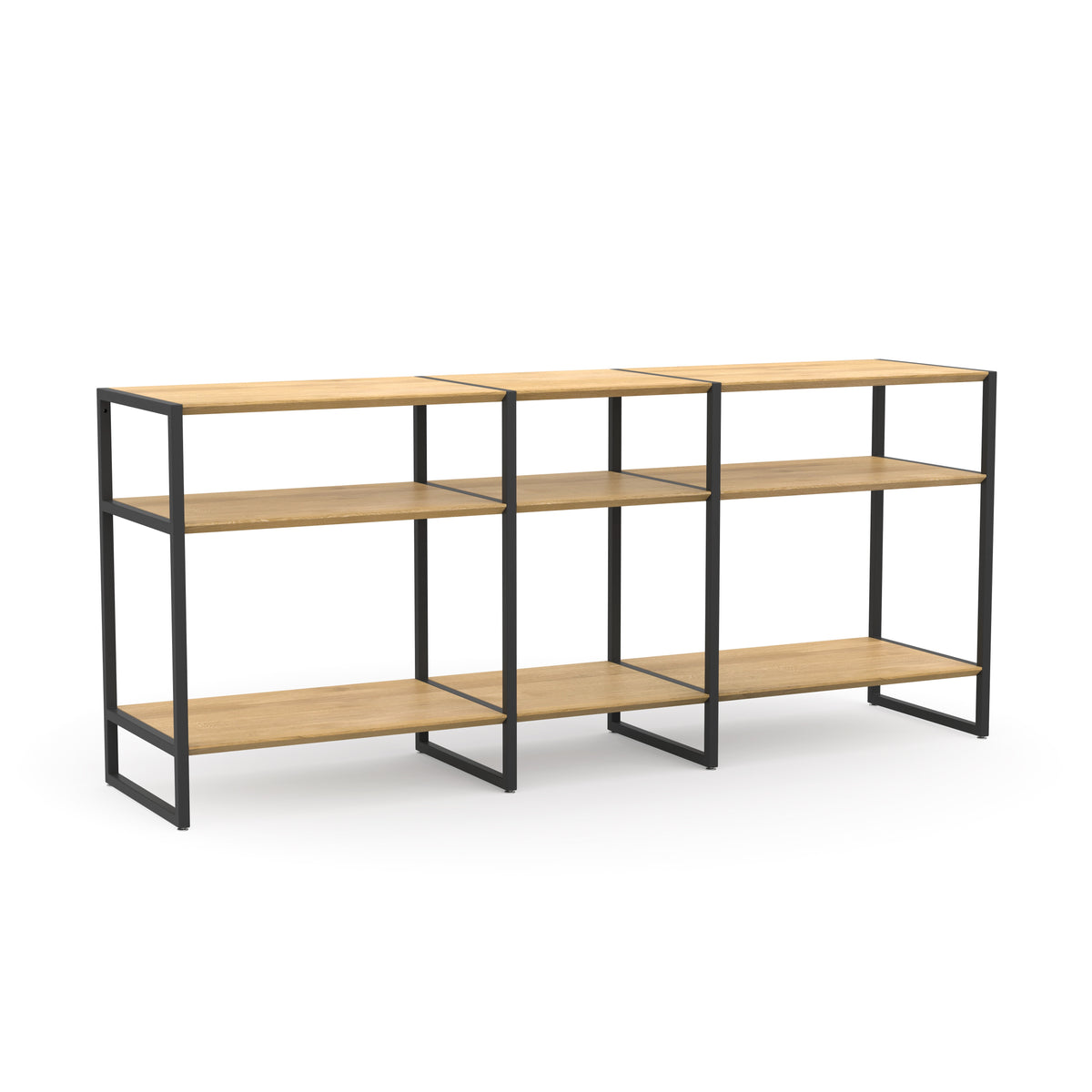 Sideboard Regal aus Eiche und Metall