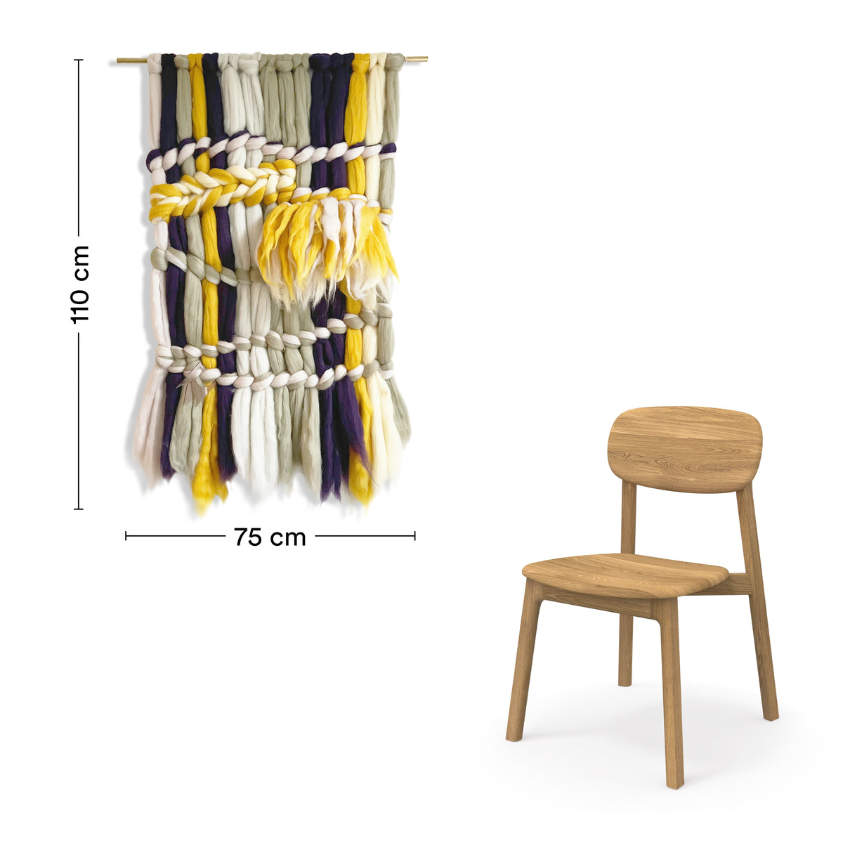 Dreidimensionale Wollwebung aus europäischer Merinowolle Design Kunstwerk 